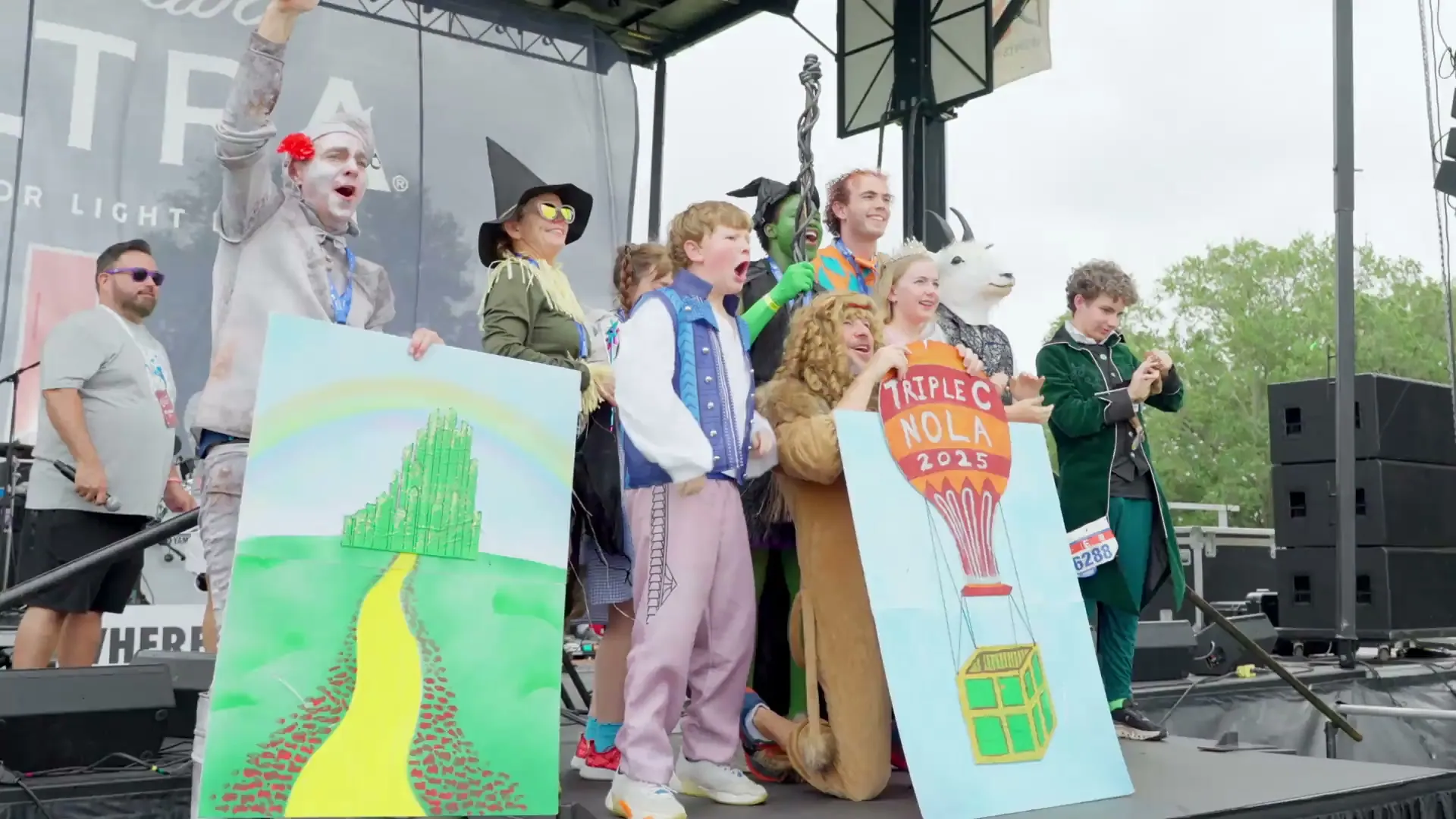 Costume contest on the RaceFest stage
